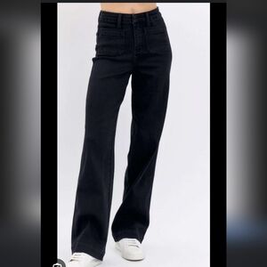 Judy Blue Black High Waist Straight Leg Denim Jeans Size 15/32